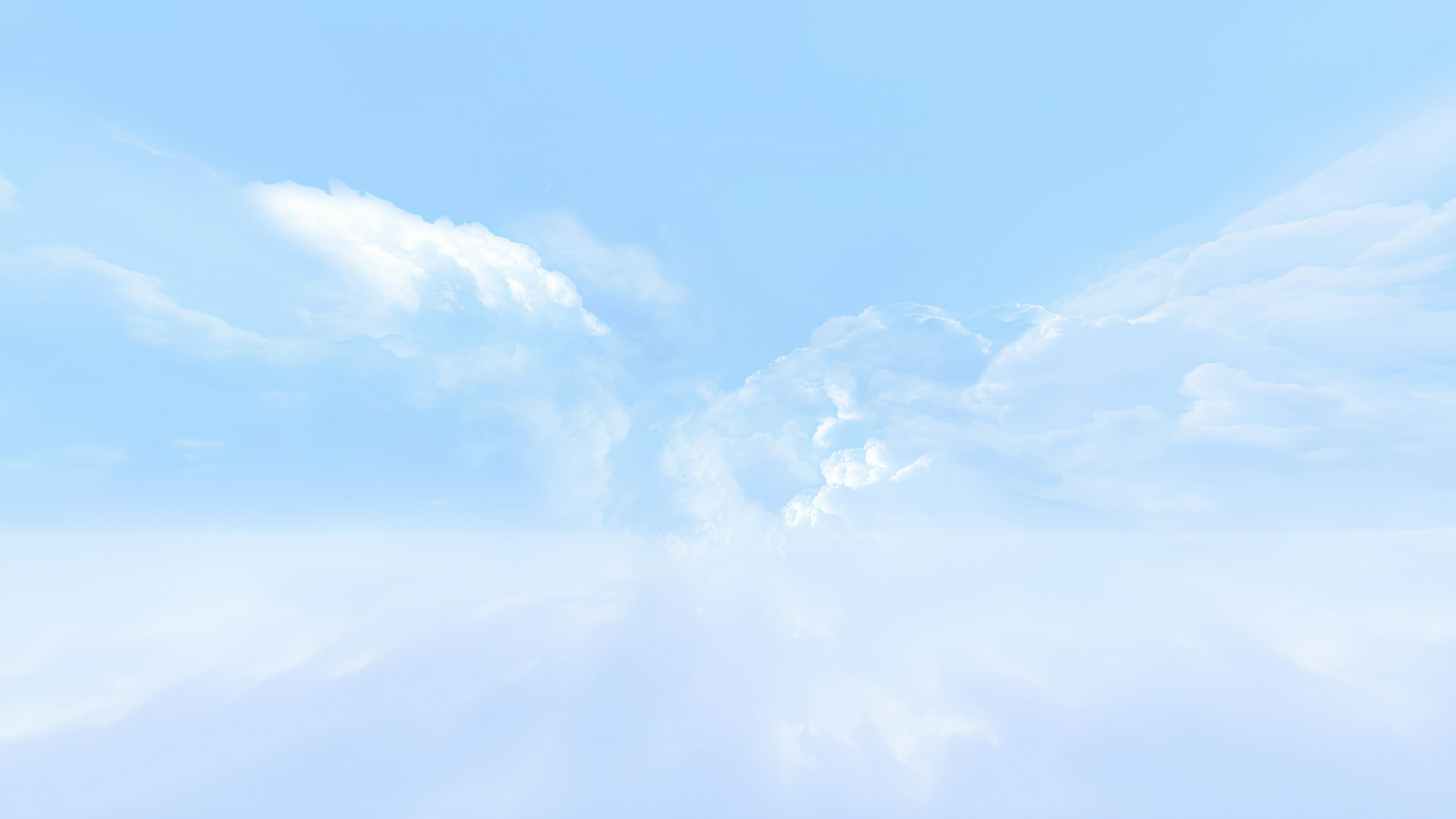 a blue sky with white clouds and a plane in the sky