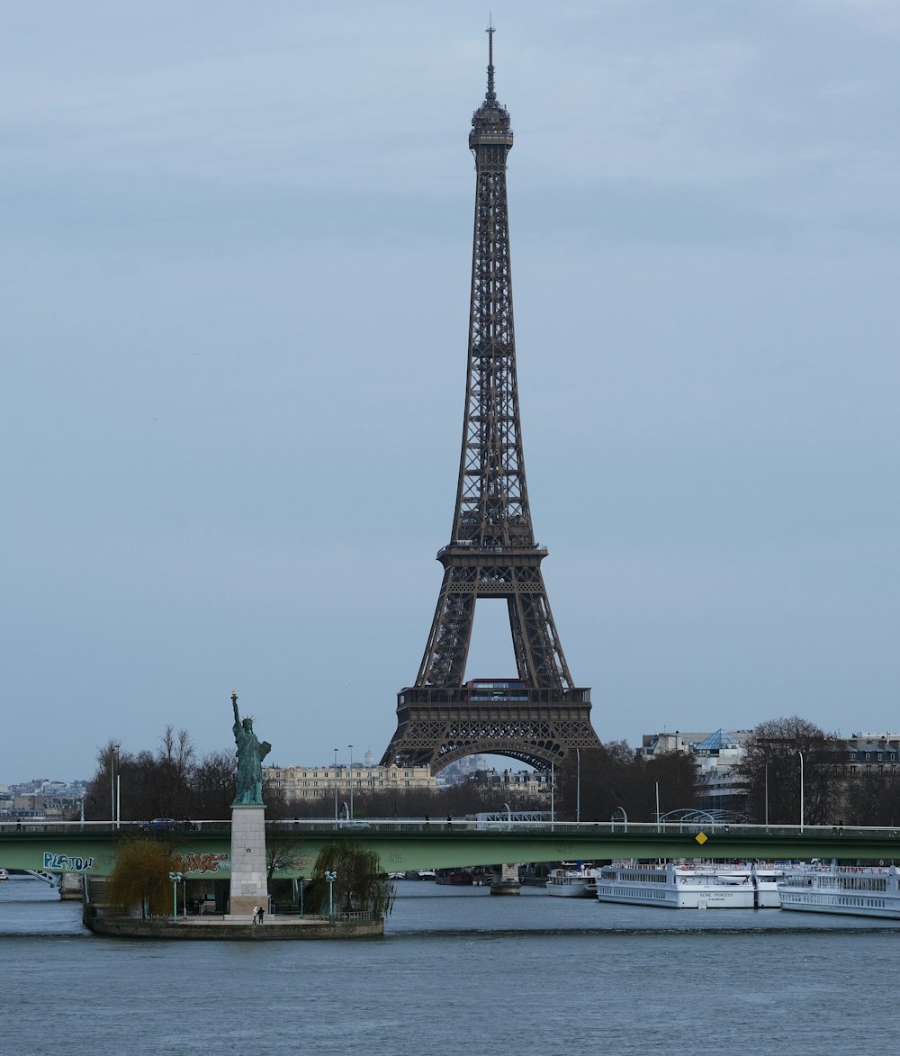 the eiffel tower towering over the city of paris