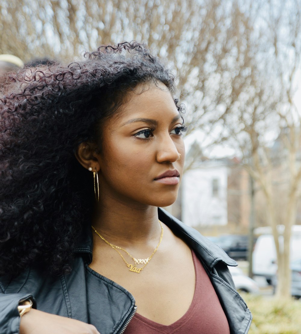 a close up of a person wearing a jacket