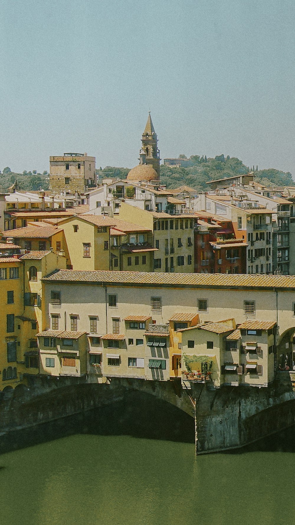 a view of a city from a bridge