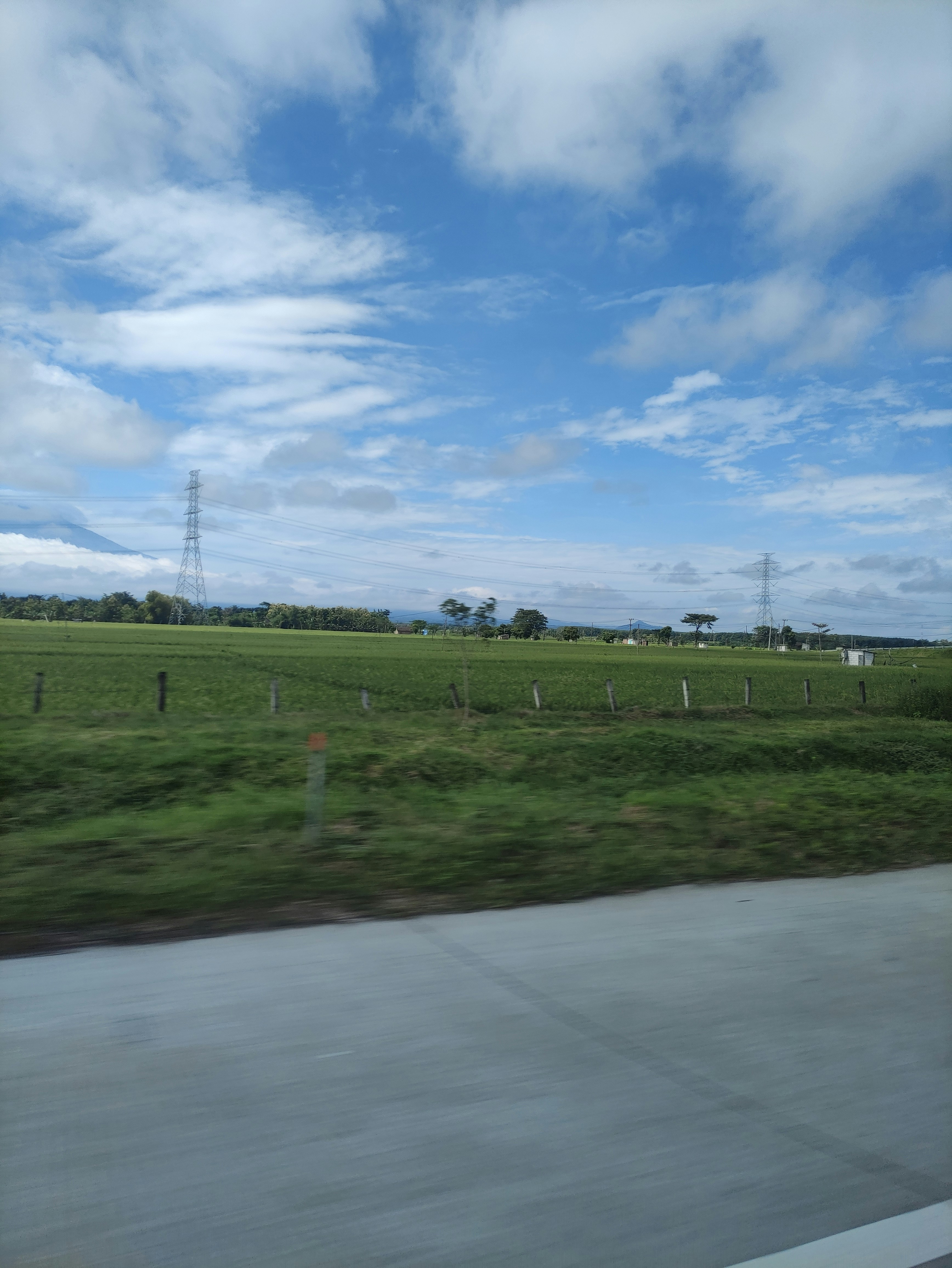 Azure Horizons, A Breathtaking Scene of Green Meadows and Clear Blue Skies