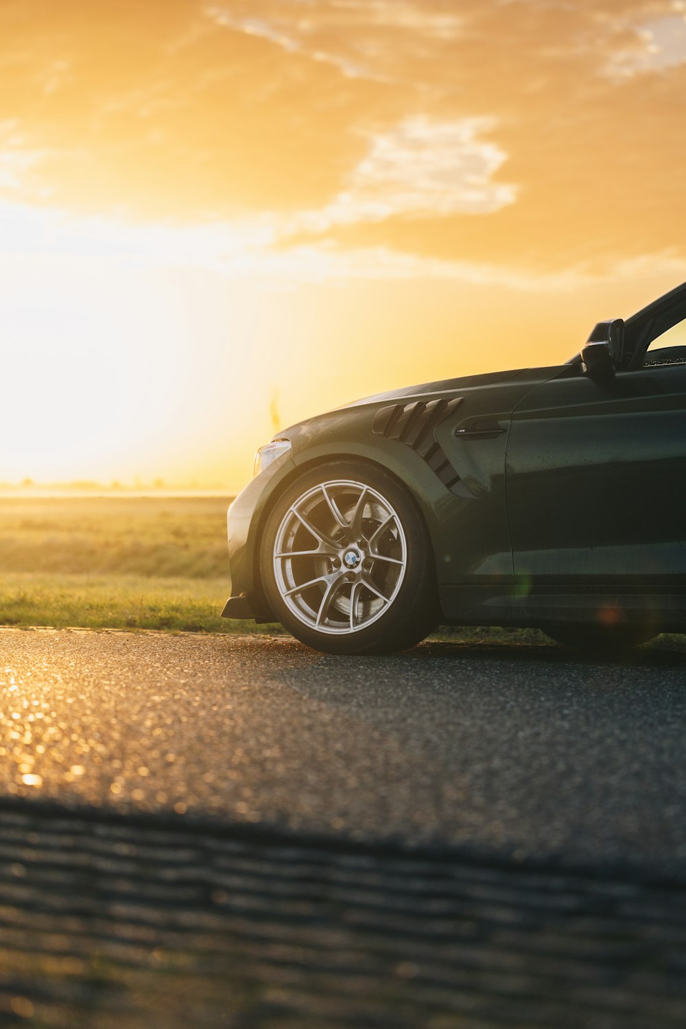 a car parked on the side of the road