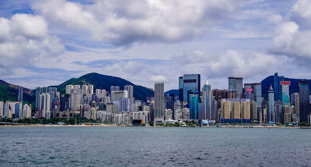 a view of a city from the water