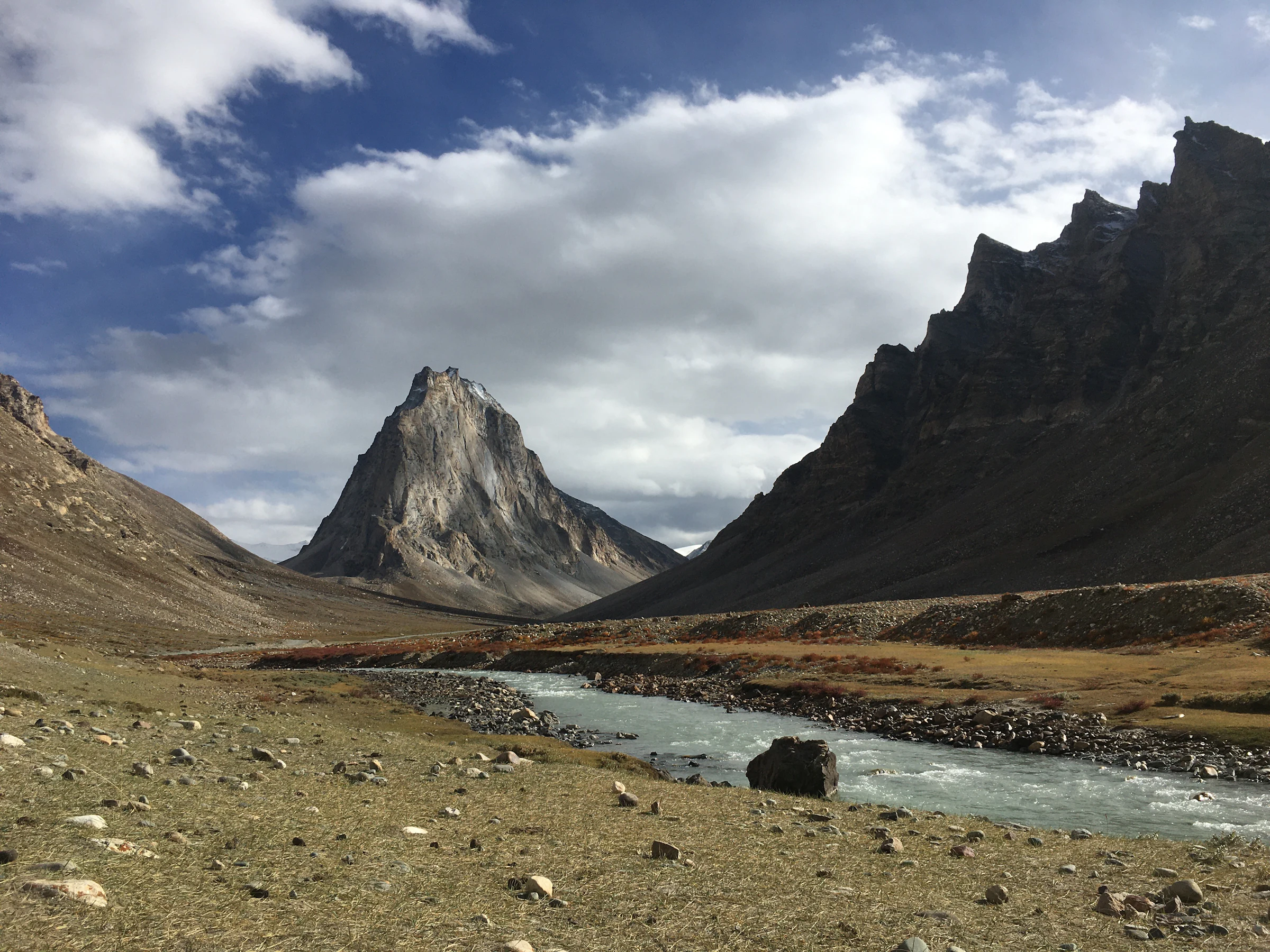 A river cutting through bare mountain ranges in Zanskar