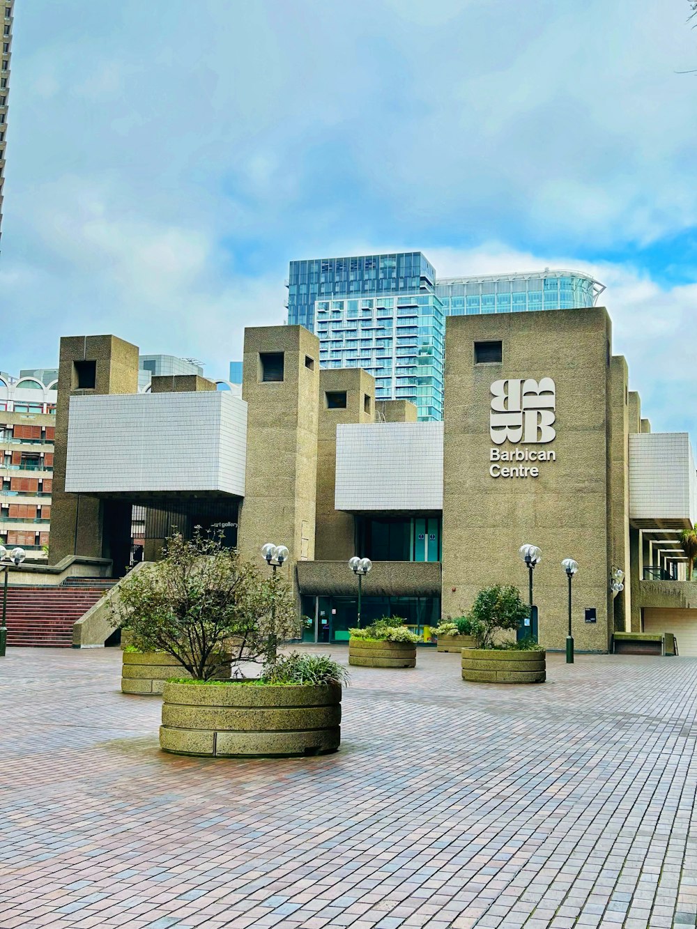 a large building with a clock on the front of it