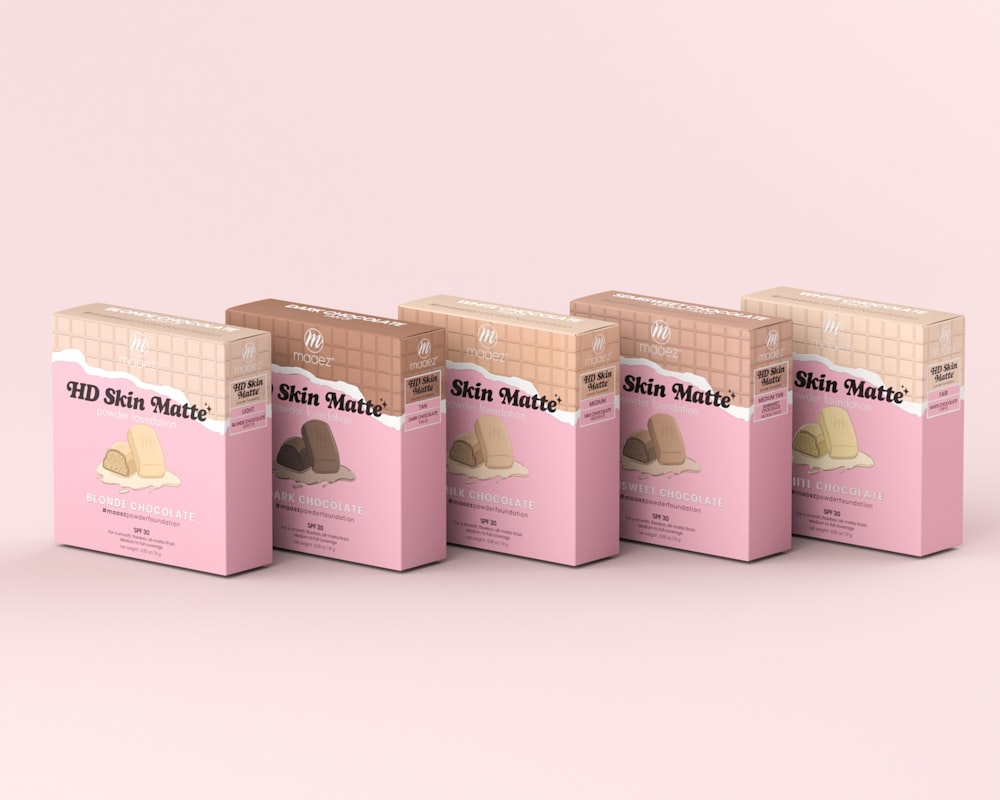 three boxes of skin mask sitting next to each other