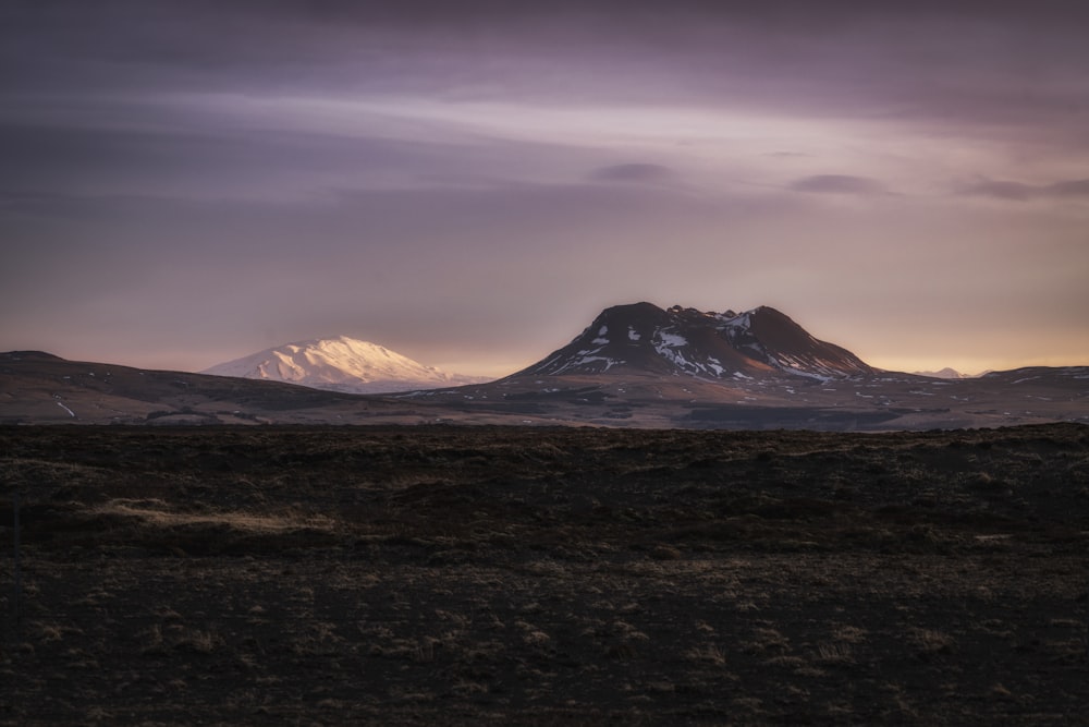 a mountain with snow on the top of it