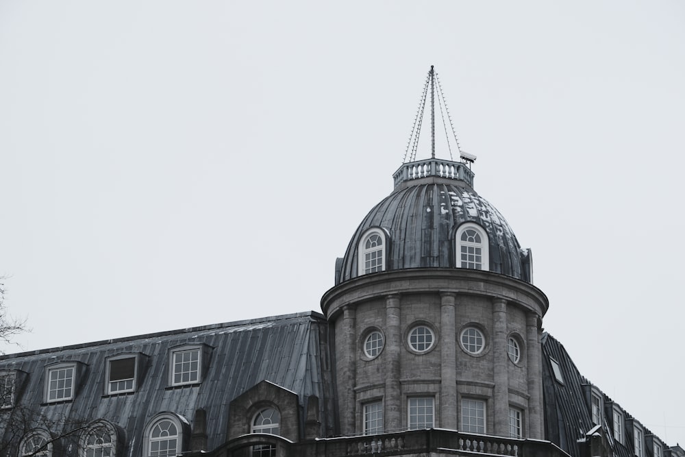 a large building with a clock on the top of it