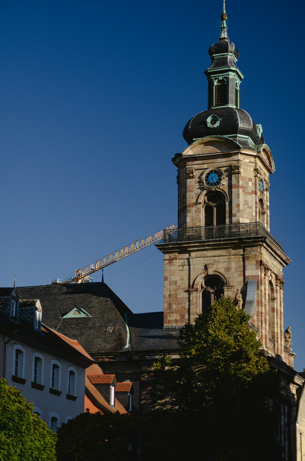 a tall tower with a clock on top of it