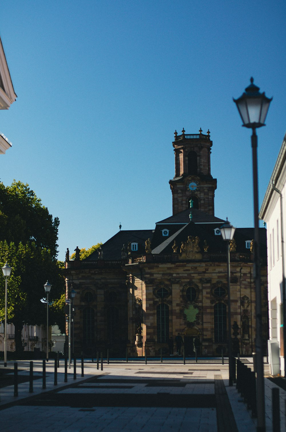 a large building with a clock tower on top of it