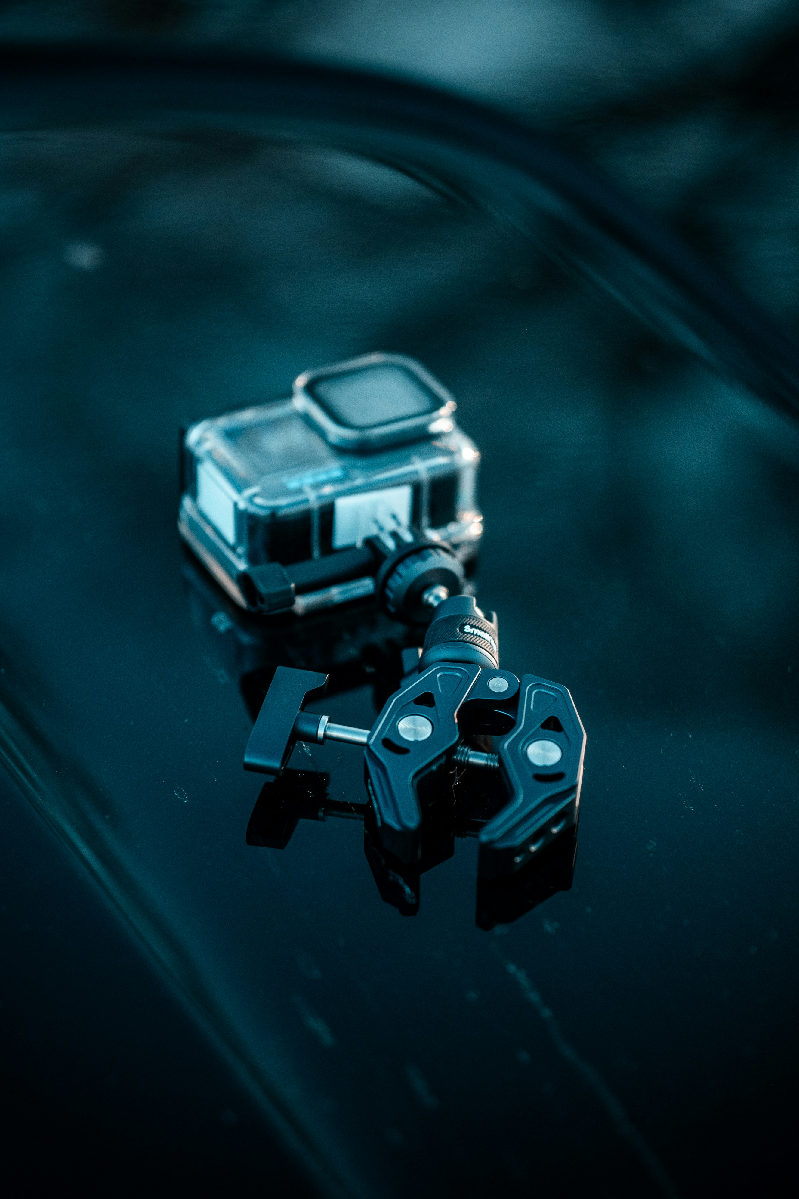 a car with a camera attached to it