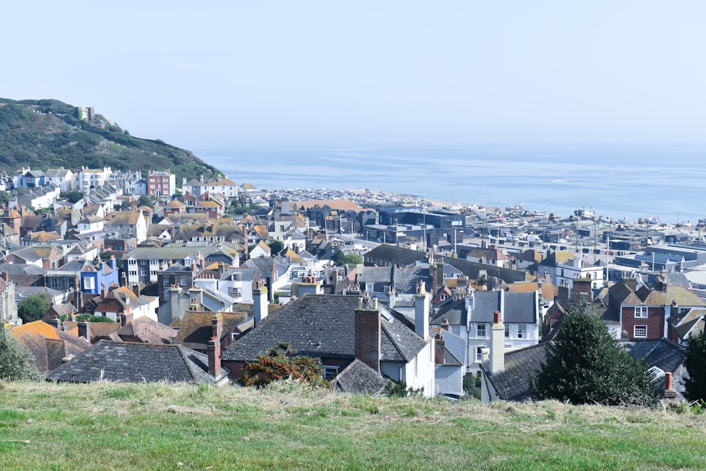 a view of a city from a hill