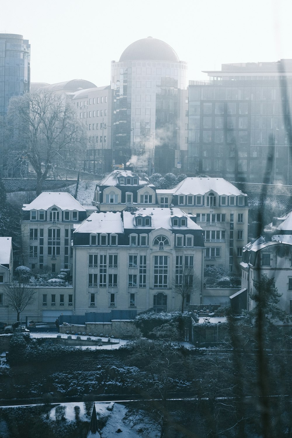 a view of a city from a window