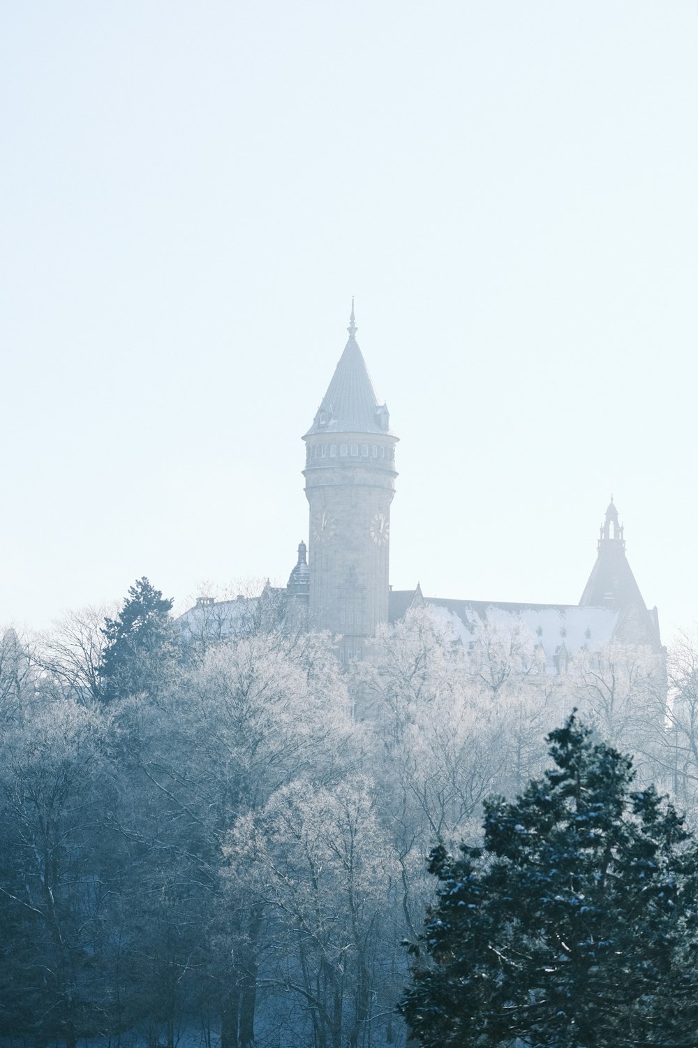 a large building with a clock tower on top of it