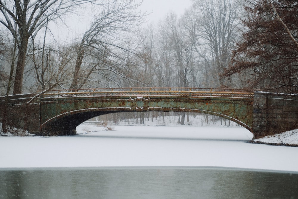 un ponte che si trova su uno specchio d'acqua