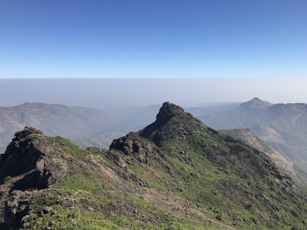 a view of the mountains from a high point of view