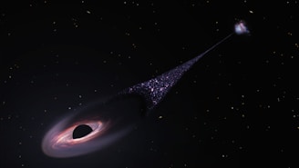 an artist's impression of a black hole in the sky