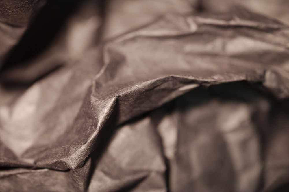 a close up of a brown paper bag