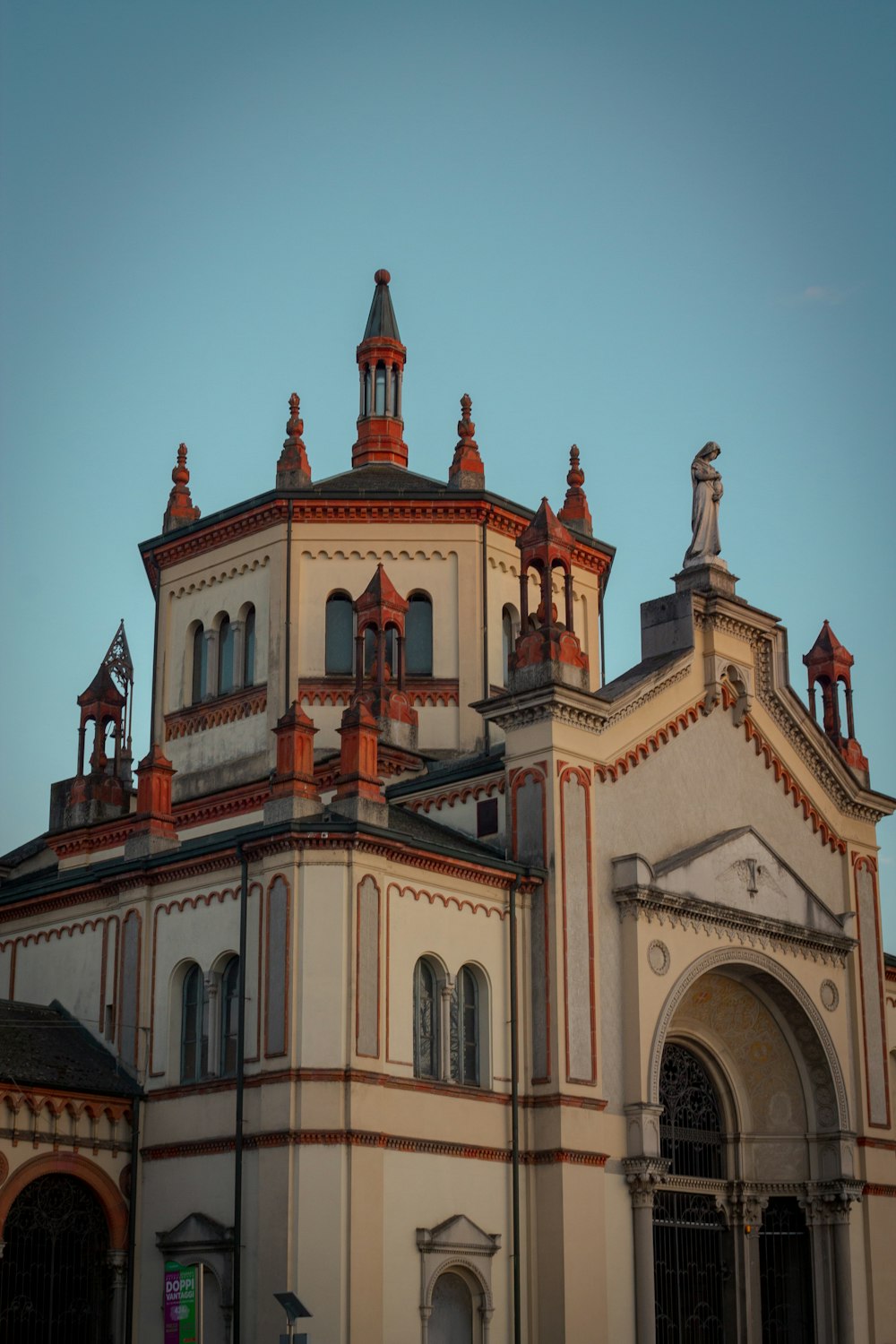 a large building with a clock on the top of it