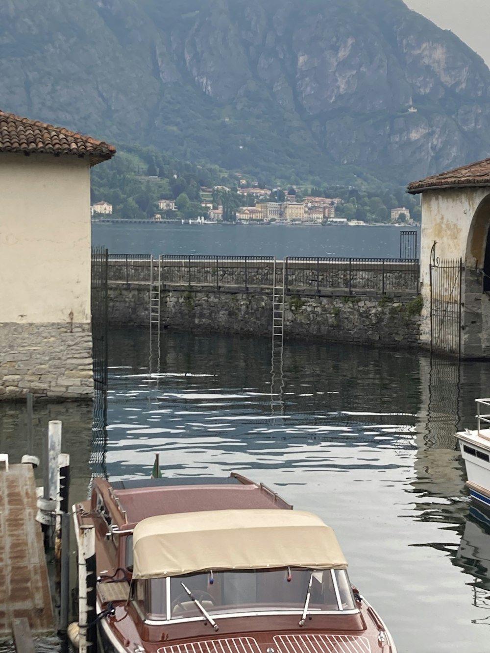 a couple of boats that are sitting in the water