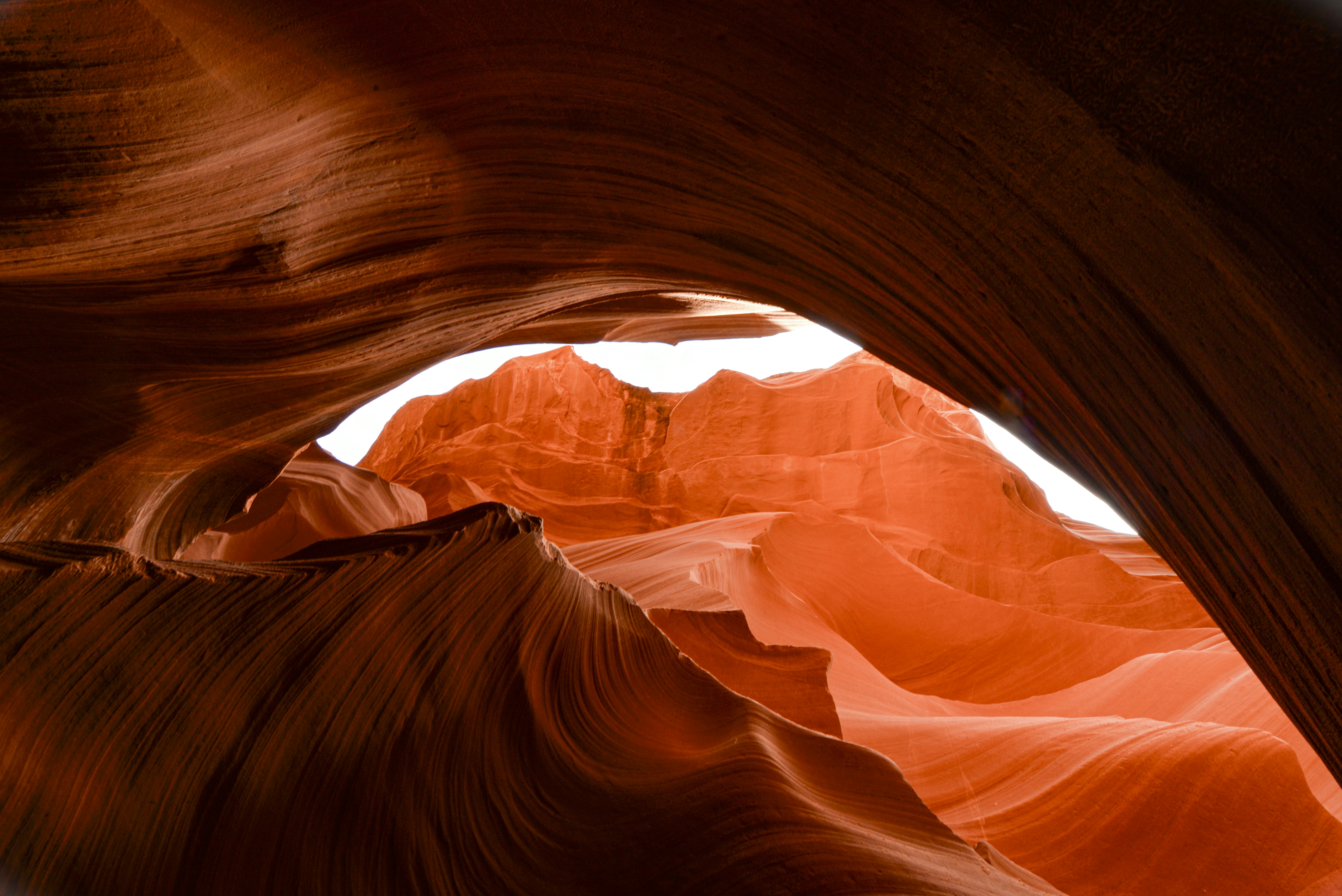 a view of the inside of a rock formation