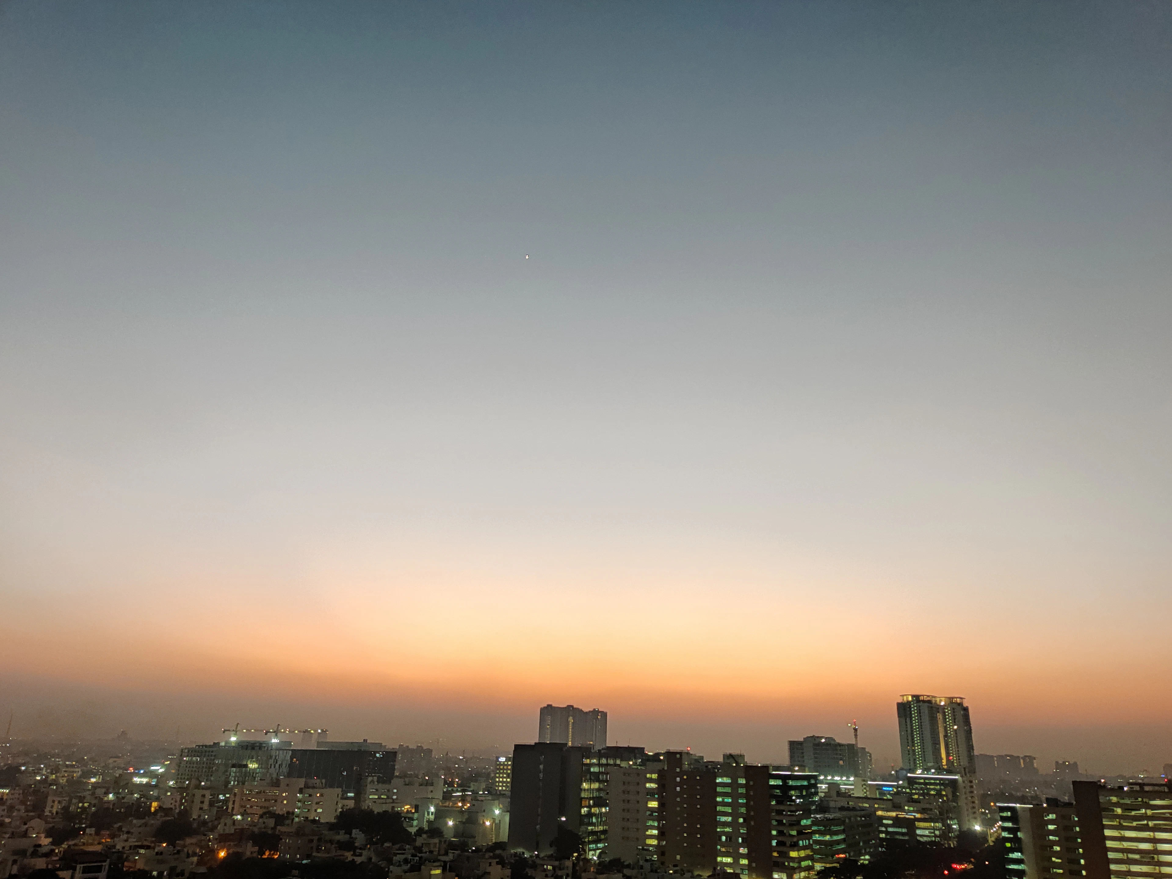 Bengaluru seen from a high rise at dusk