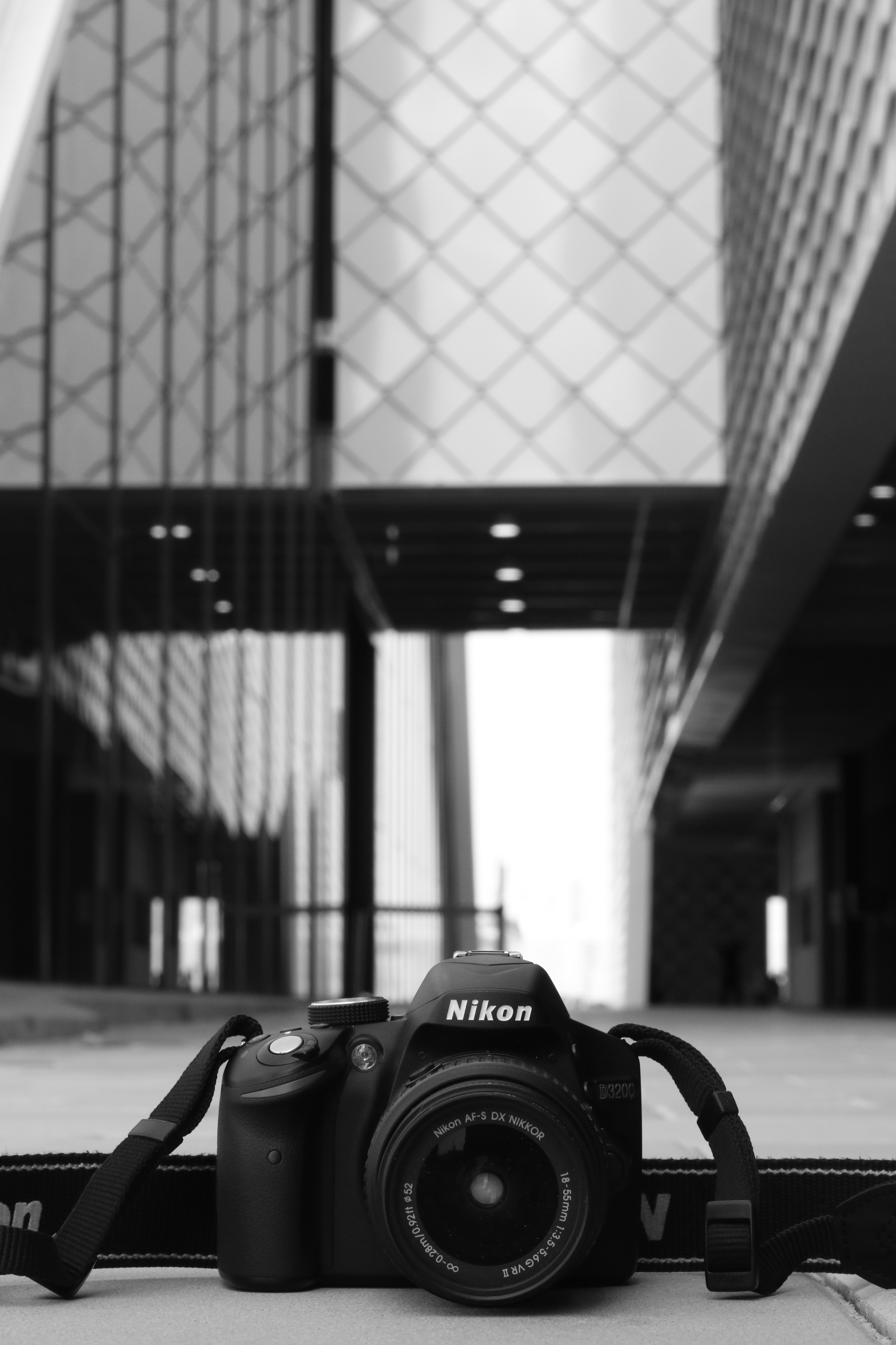 a black and white photo of a camera