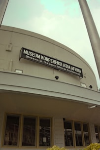 a building with a sign on the front of it