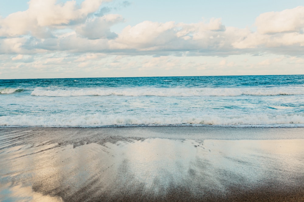 a view of the ocean from the beach