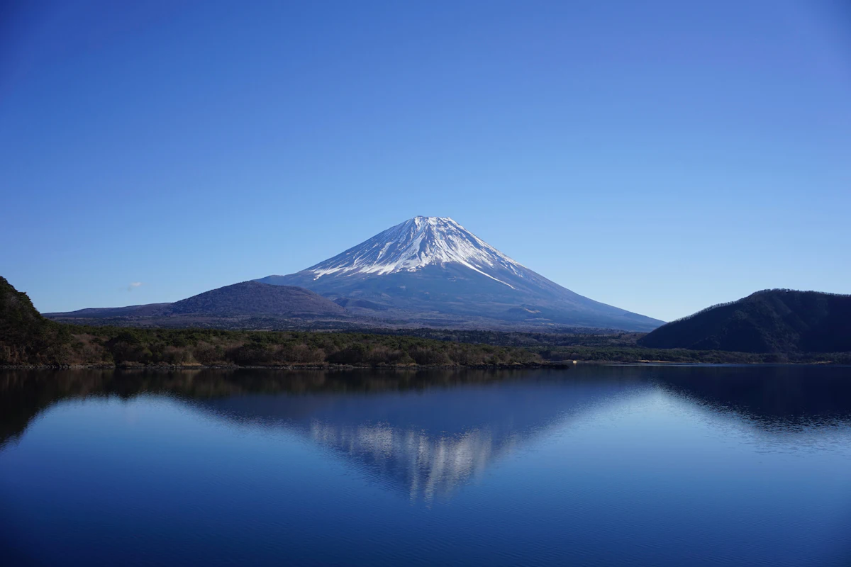 河口湖の全景