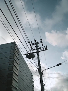 a tall building sitting next to a traffic light