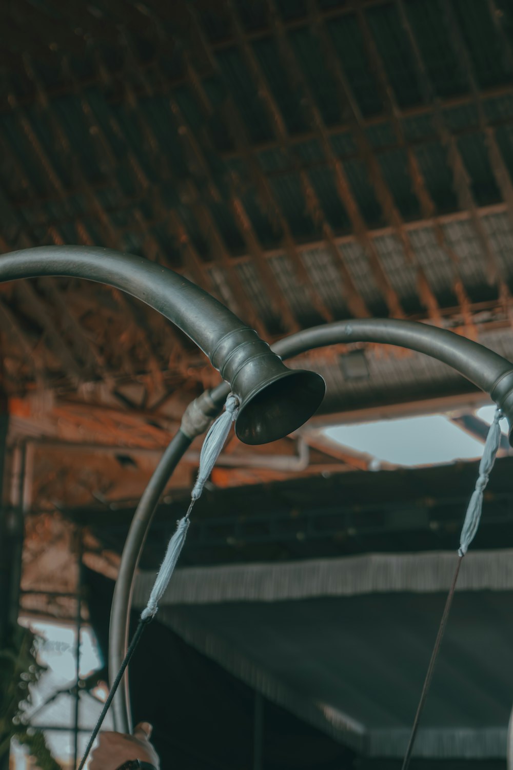 a close up of a metal object with wires