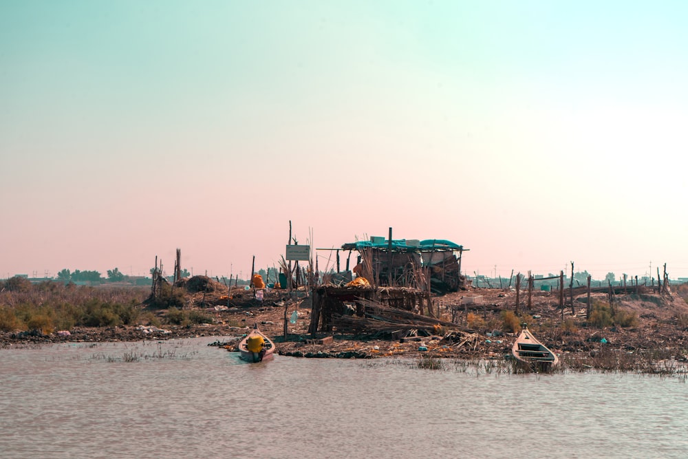 a body of water with a boat in it