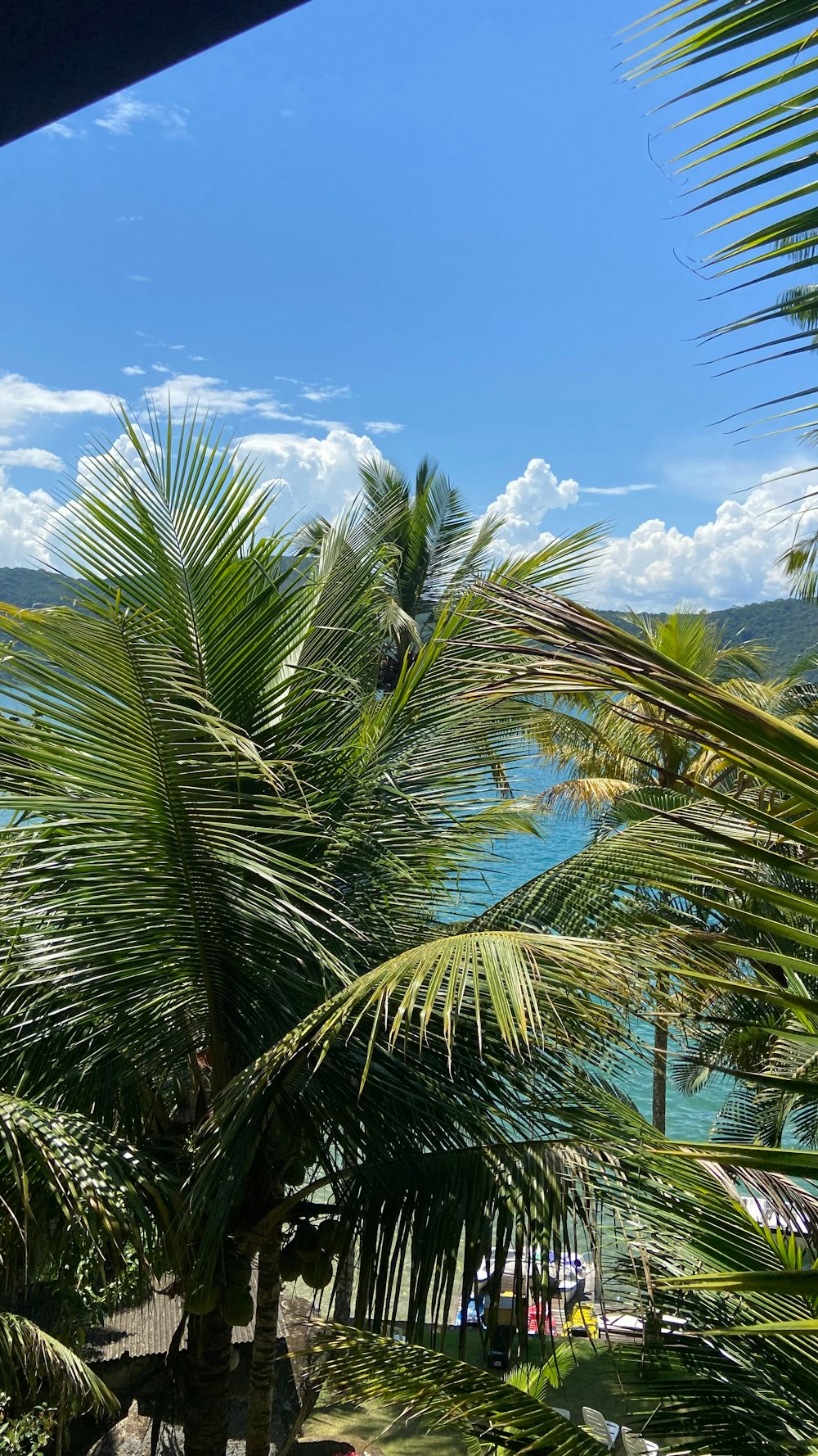 a view of the ocean from a balcony