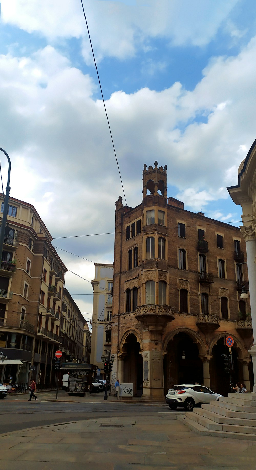 a large building with a clock tower on top of it