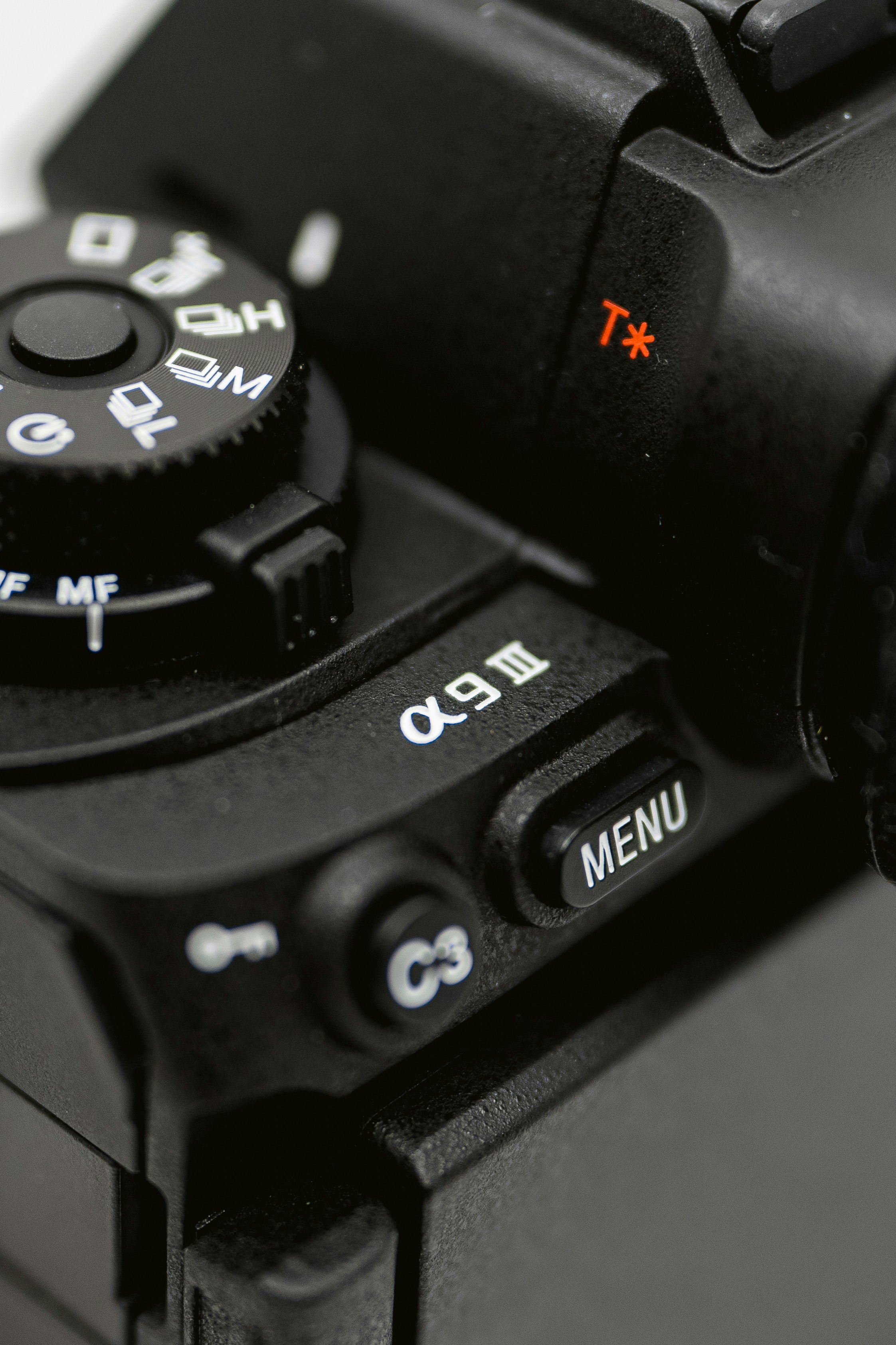 a close up of a camera on a table
