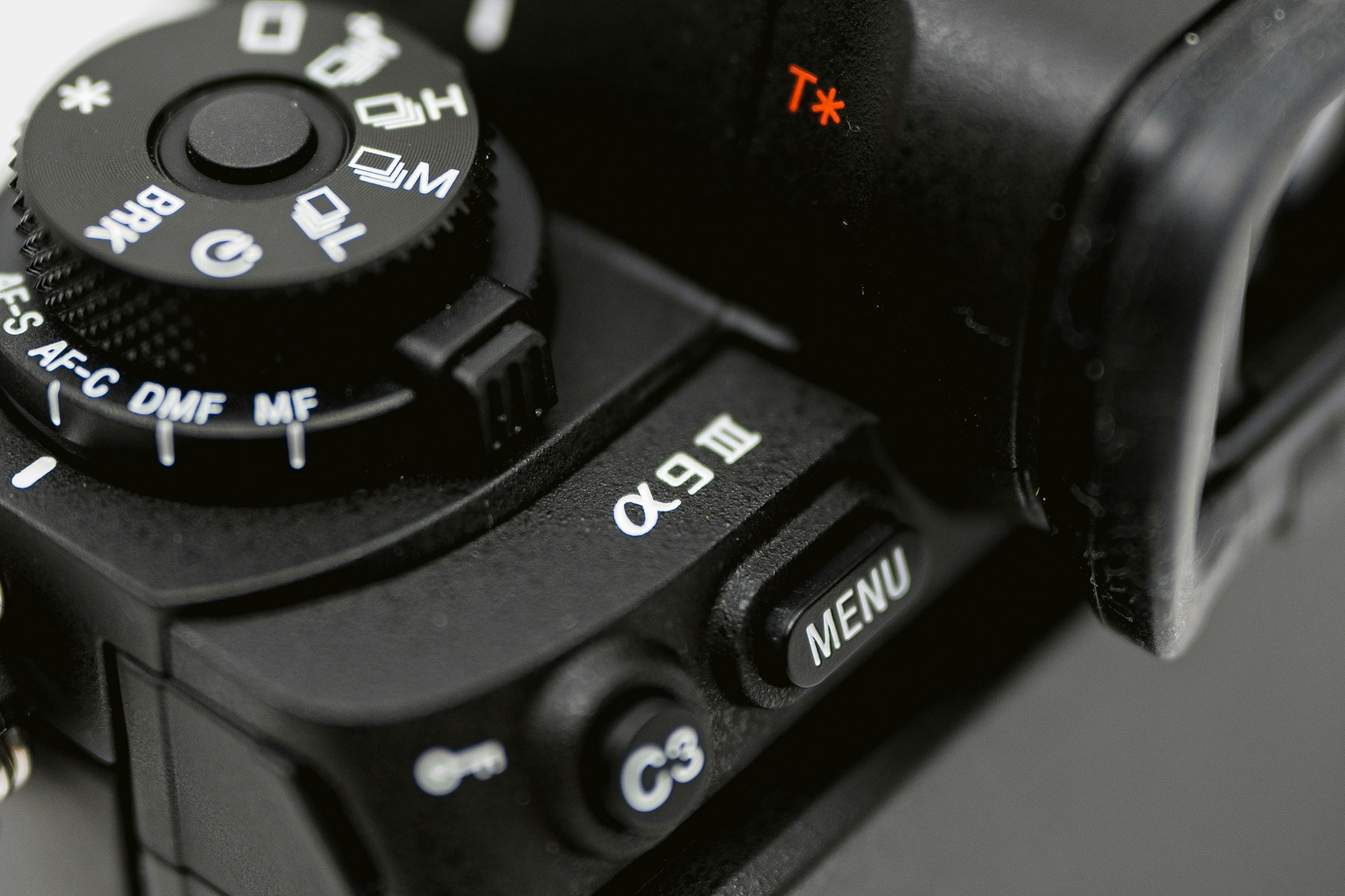 a close up of a camera with a lens