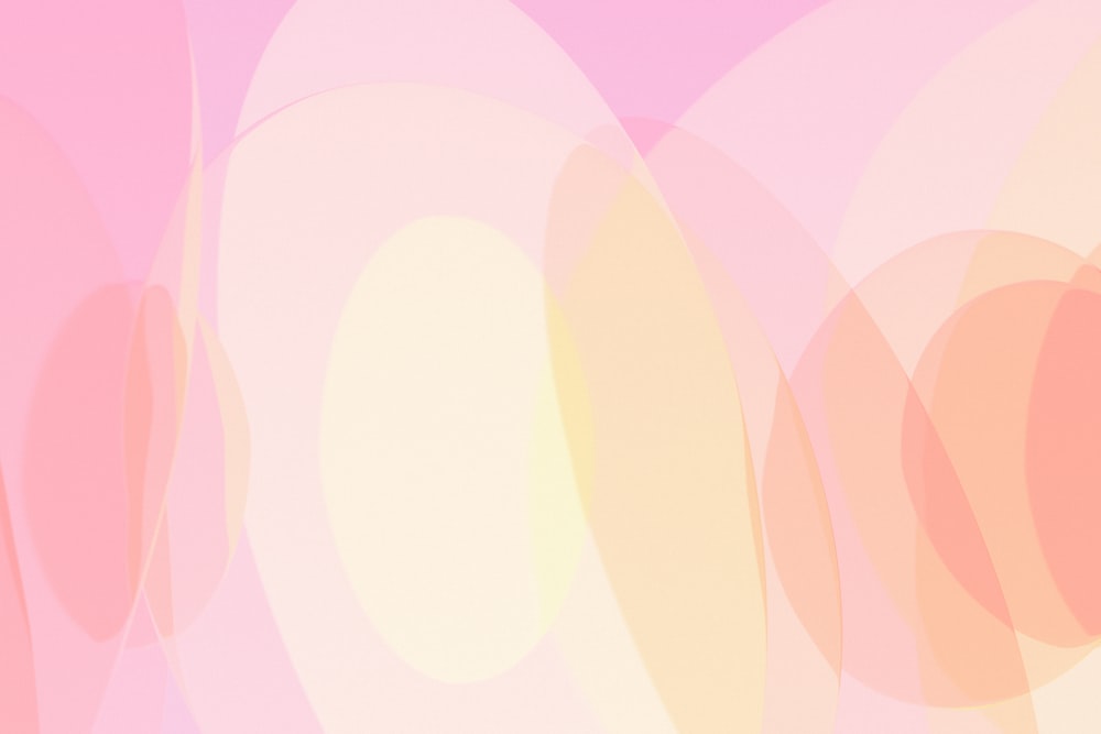a pink and yellow abstract background with circles