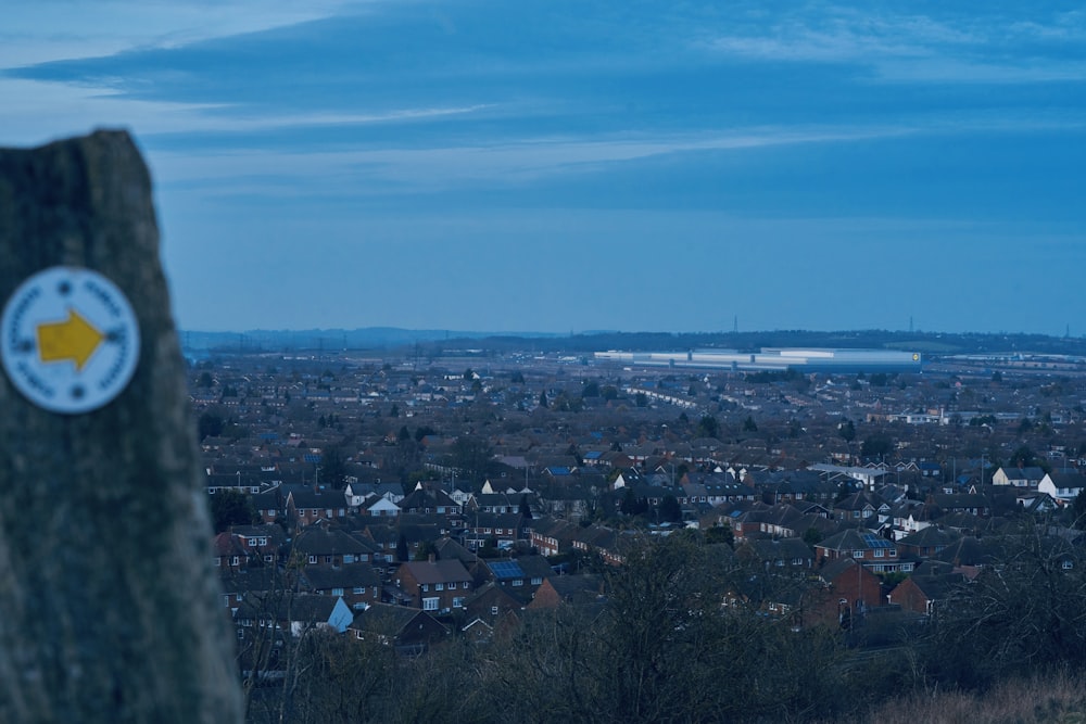 a view of a city from a hill