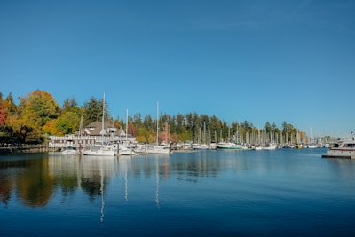 Couchiching lake with boats, header image for waterfront lake guide