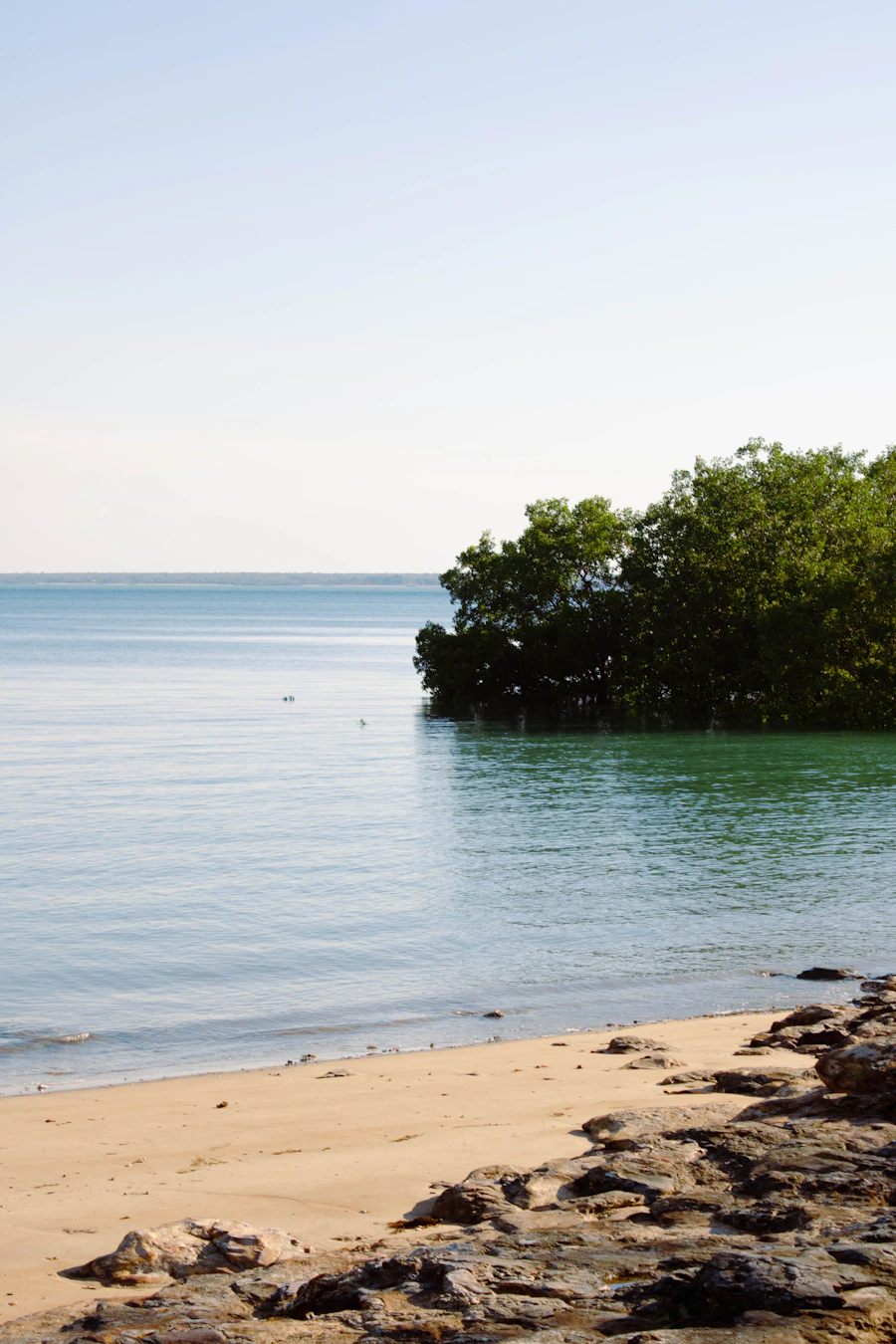 Darwin shoreline with an islet offshore