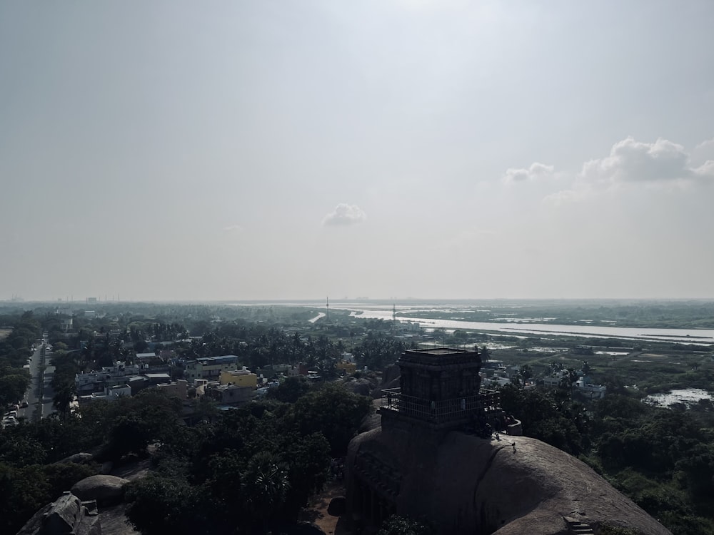 a view of a city from a high point of view