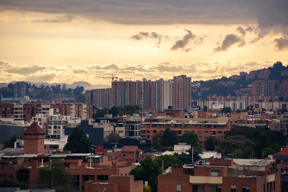 a view of a city from a high rise