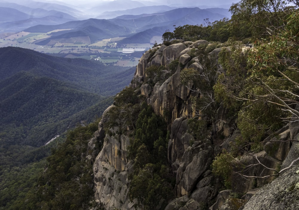 a view of the mountains from a high point of view