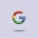 a colorful google logo on a blue background
