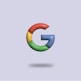a colorful google logo on a blue background