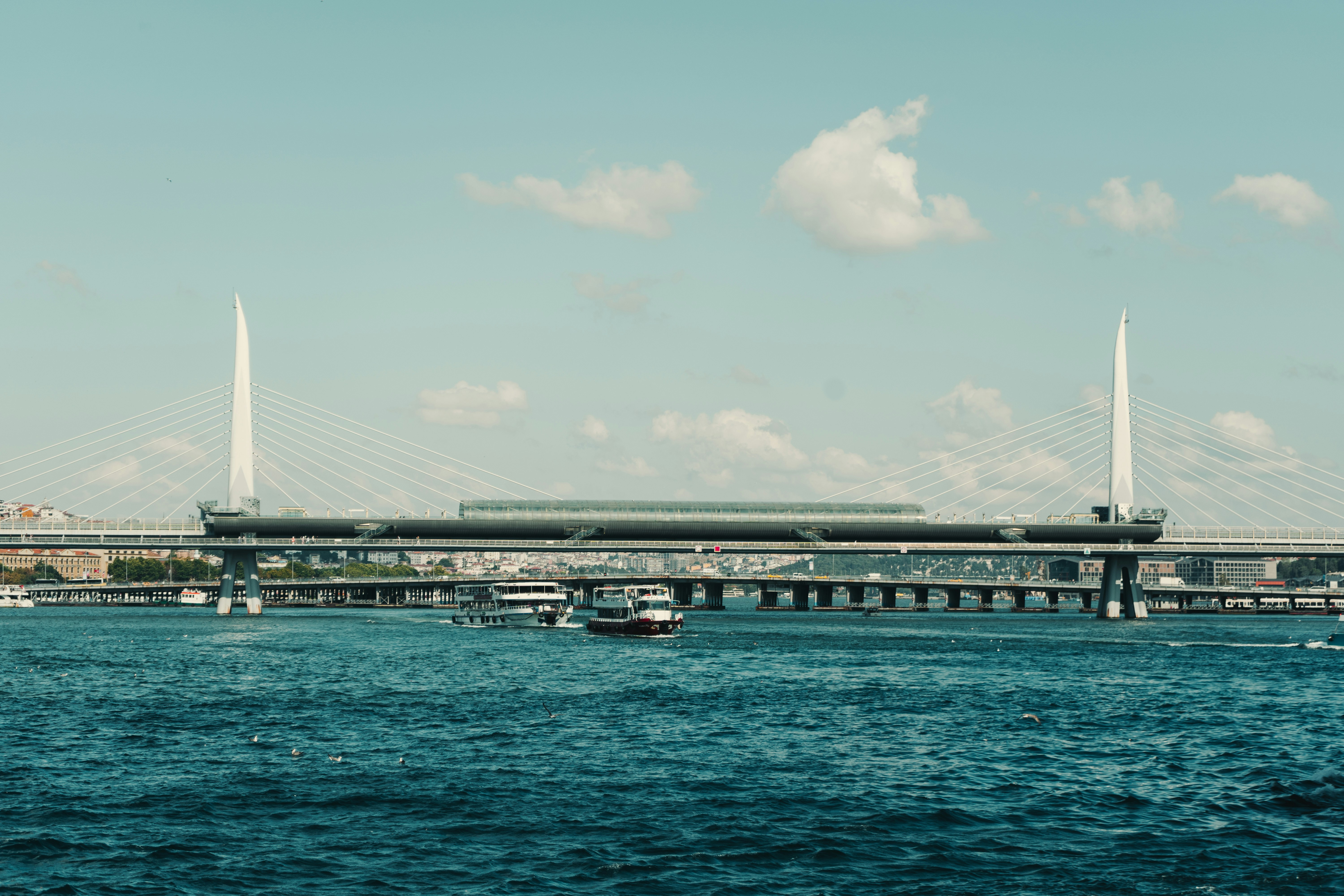 un ponte che attraversa uno specchio d'acqua