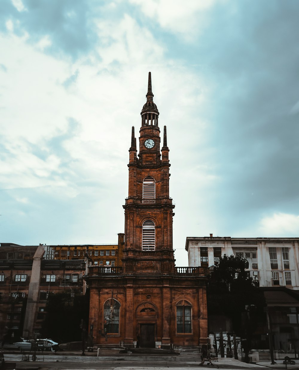 a large building with a clock on the top of it