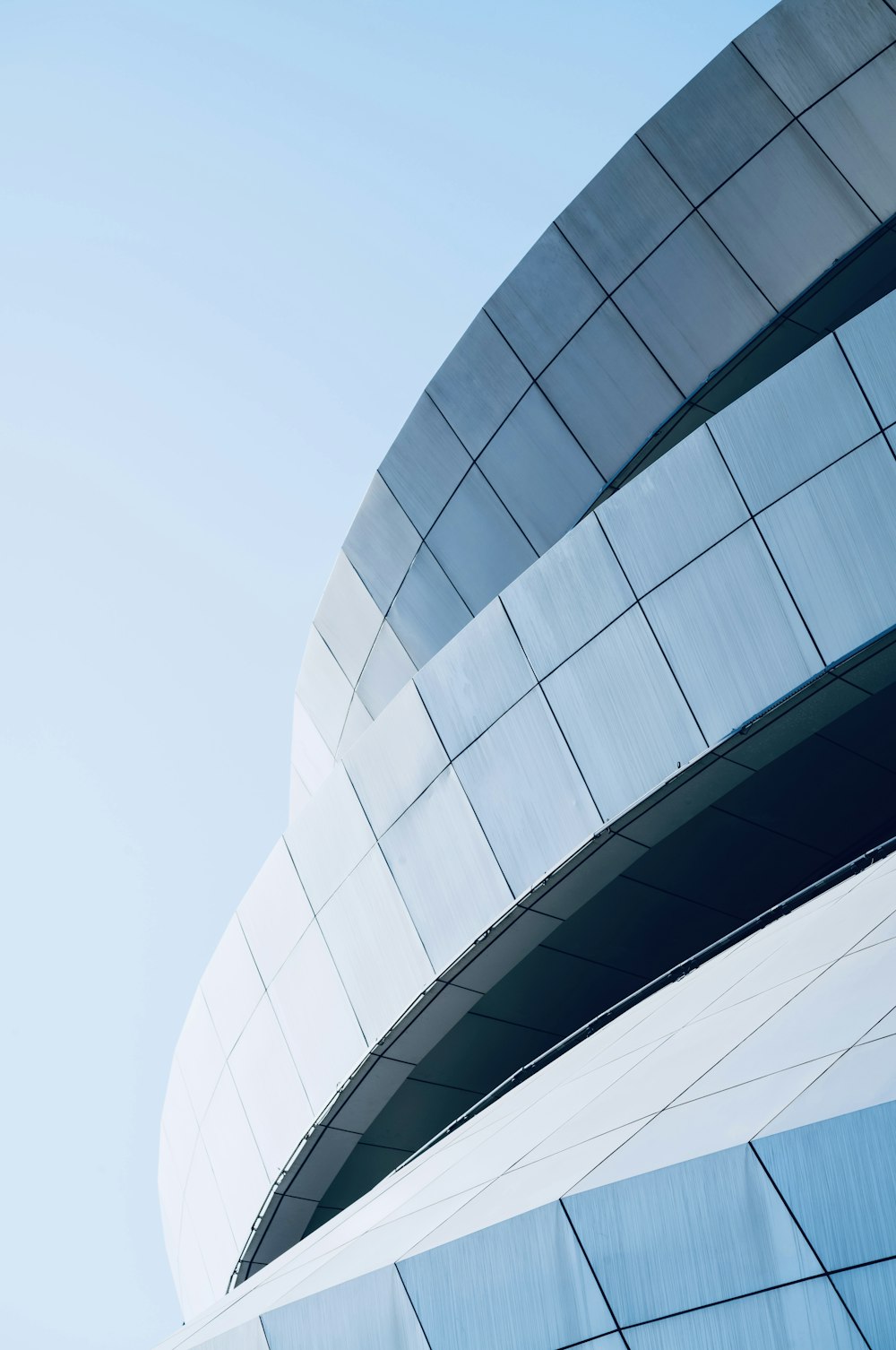 a close up of a building with a sky background