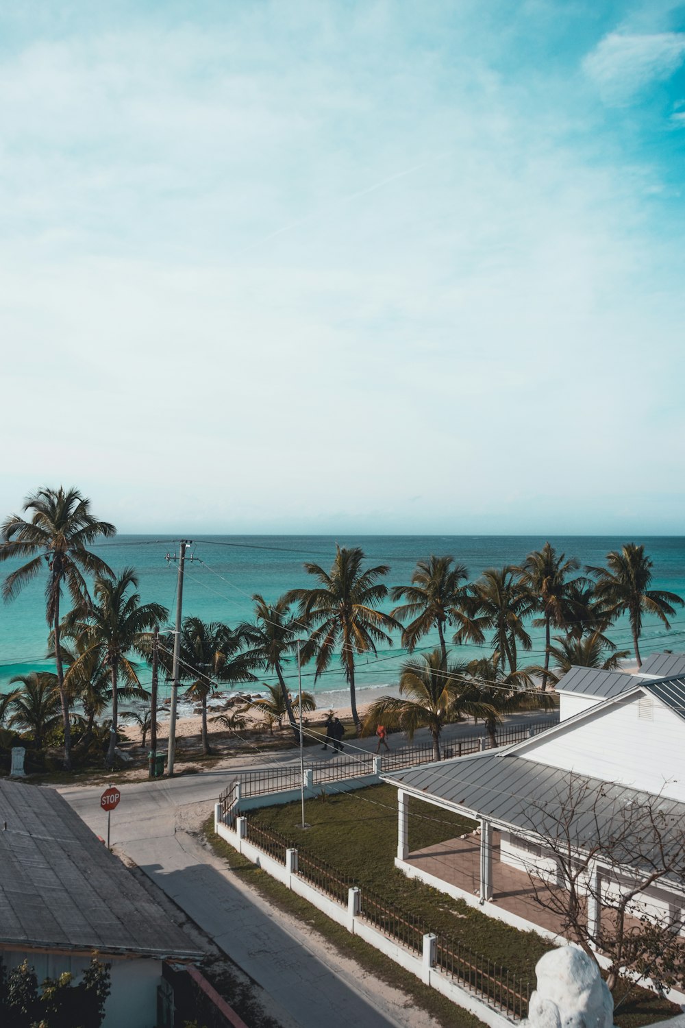 a view of the ocean from a balcony